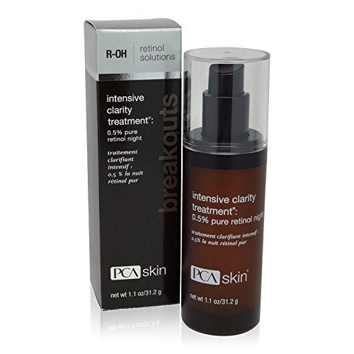 PCA Skin Intensive Clarity Treatment®: 0.5% pure retinol night net wt 1.1 oz / 31.2 g
