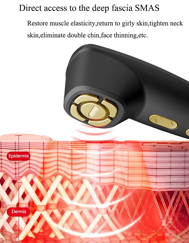 MINI HIFU PRO 4 Pole 2M Radio Frequency 3M Ultrasonic RF EMS Facial Beauty Device Face Massager Home Use Machine Wrinkle Lifting