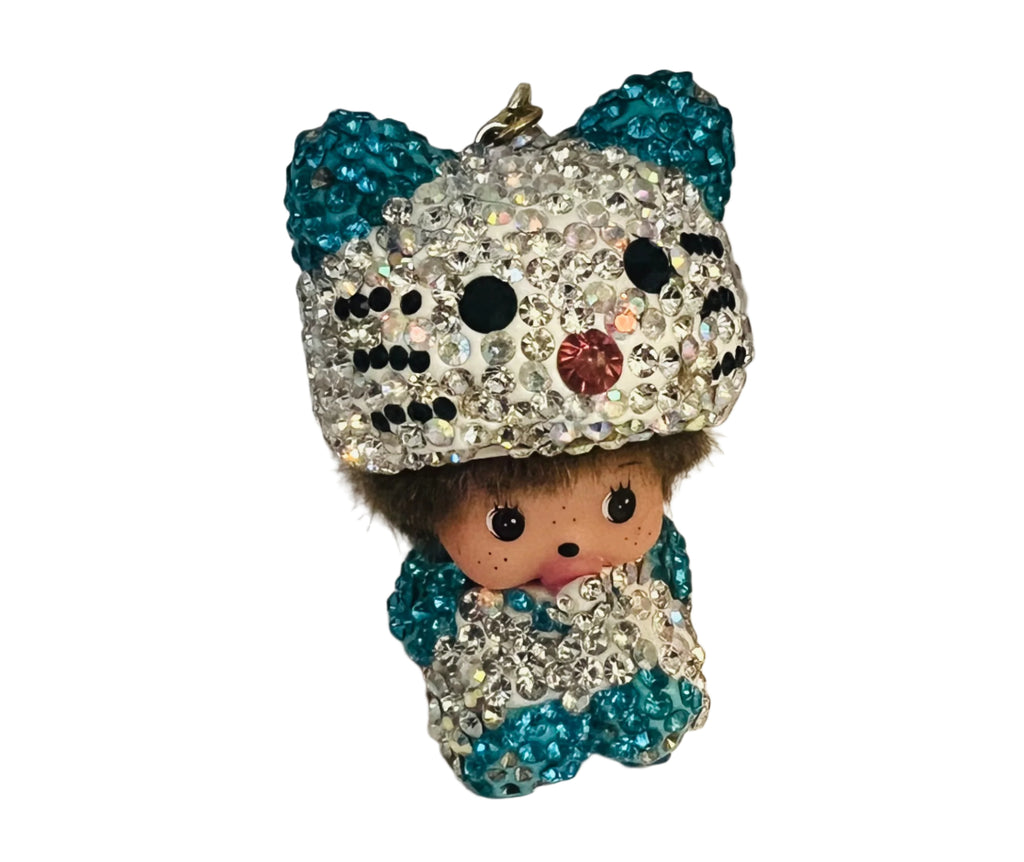 Sanrio Hello Kitty Crystal Keychain Handmade Keychain Accessories with Bling Rhinestones Fashionable Handbag Car Charms Y2K Gift