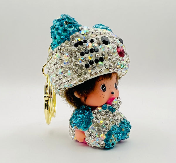 Sanrio Hello Kitty Crystal Keychain Handmade Keychain Accessories with Bling Rhinestones Fashionable Handbag Car Charms Y2K Gift
