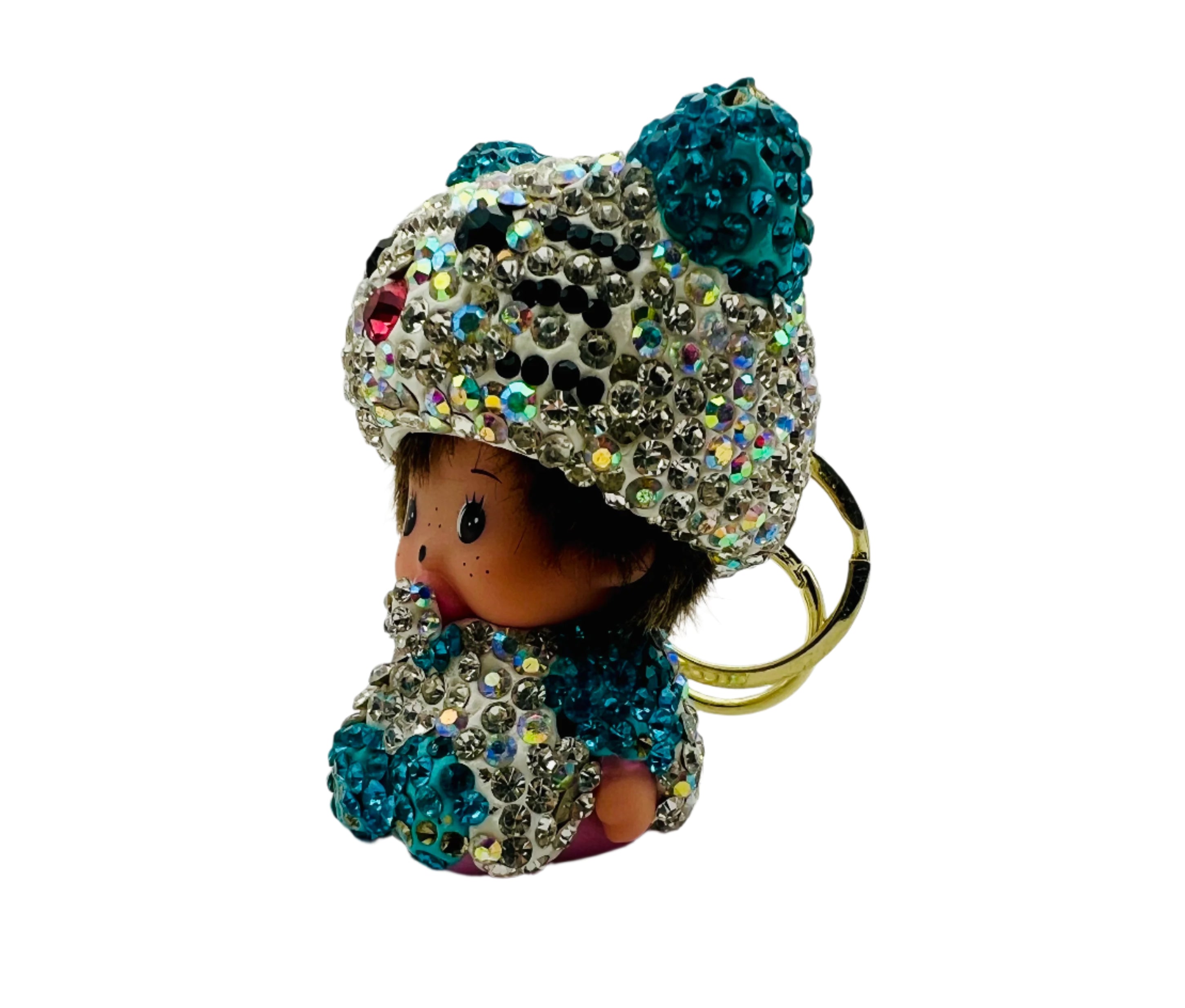 Sanrio Hello Kitty Crystal Keychain Handmade Keychain Accessories with Bling Rhinestones Fashionable Handbag Car Charms Y2K Gift
