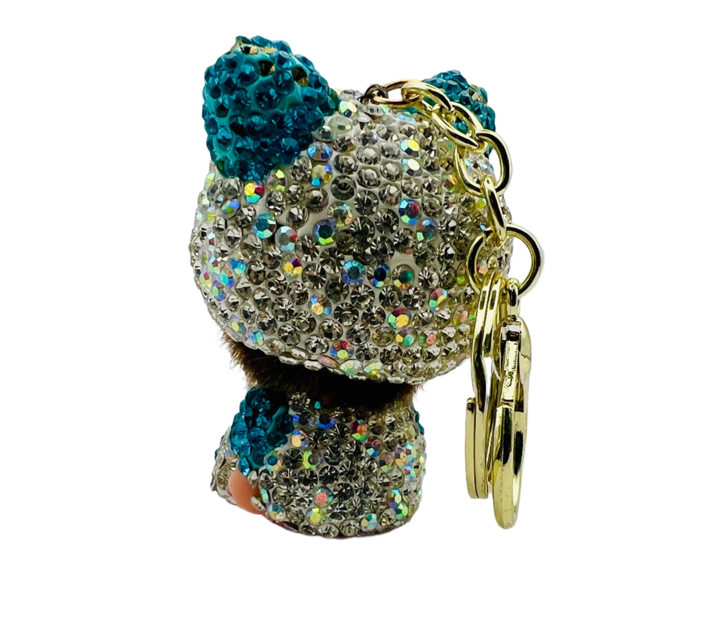 Sanrio Hello Kitty Crystal Keychain Handmade Keychain Accessories with Bling Rhinestones Fashionable Handbag Car Charms Y2K Gift