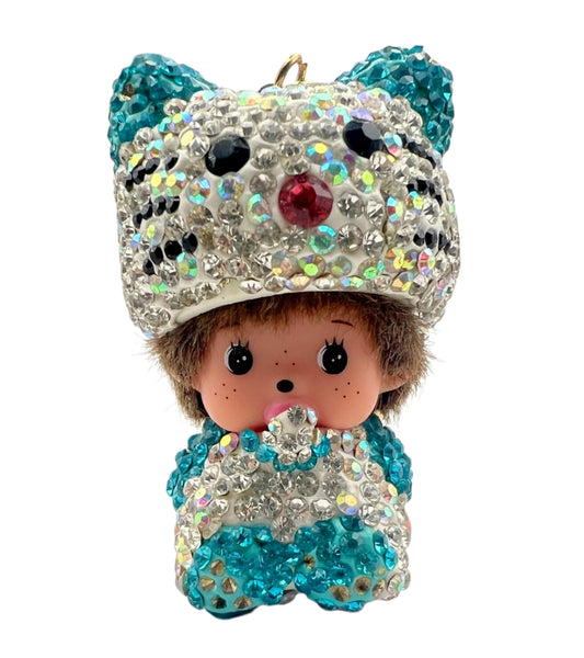Sanrio Hello Kitty Crystal Keychain Handmade Keychain Accessories with Bling Rhinestones Fashionable Handbag Car Charms Y2K Gift