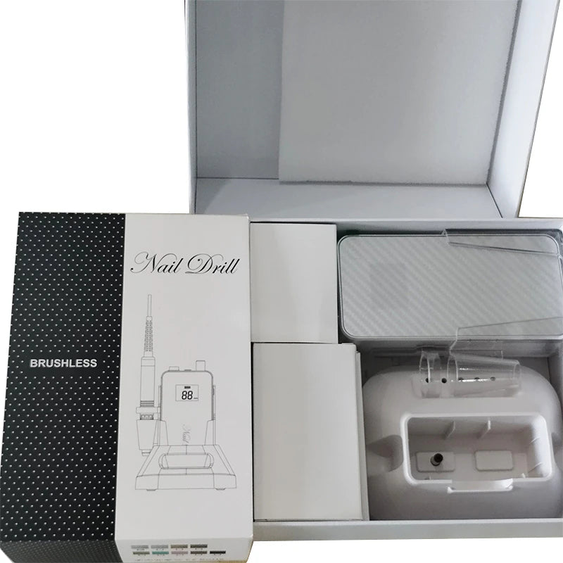 Benefie' Professional Rechargeable Electric Nail Drill 35Krpm Black/Silver