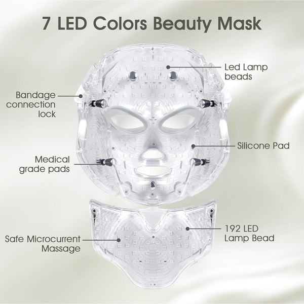 Red Light Therapy Skin Care Led Mask Home Use Beauty Devices 7 Colours LED Light Therapy Face Beauty Facial Devices